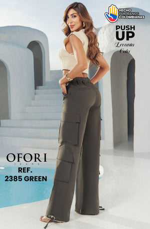 Ref. 8521447 -2385 GREEN Jean Colombiano con Bolsillos Push Up - Ropa Colombiana