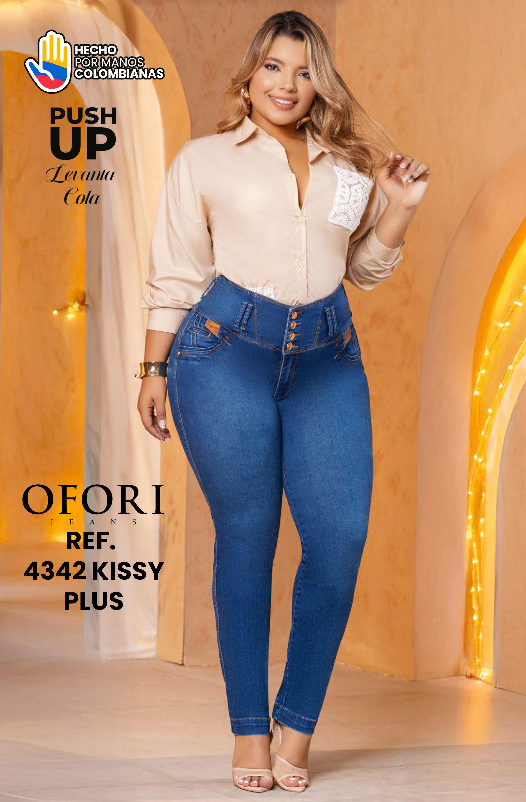 Ref. 8521447 -4342 KISSY PLUS Jean Colombiano sin Bolsillos Push Up