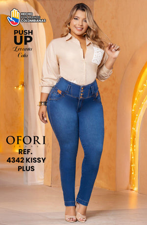 Ref. 8521447 -4342 KISSY PLUS Jean Colombiano sin Bolsillos Push Up - Ropa Colombiana