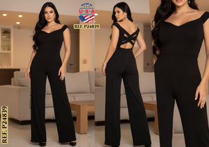 Ref. 003 -P24839 Enterizo sin Mangas con Hombros descubiertos y Diseño Hermoso en la Espalda - Ropa Colombiana