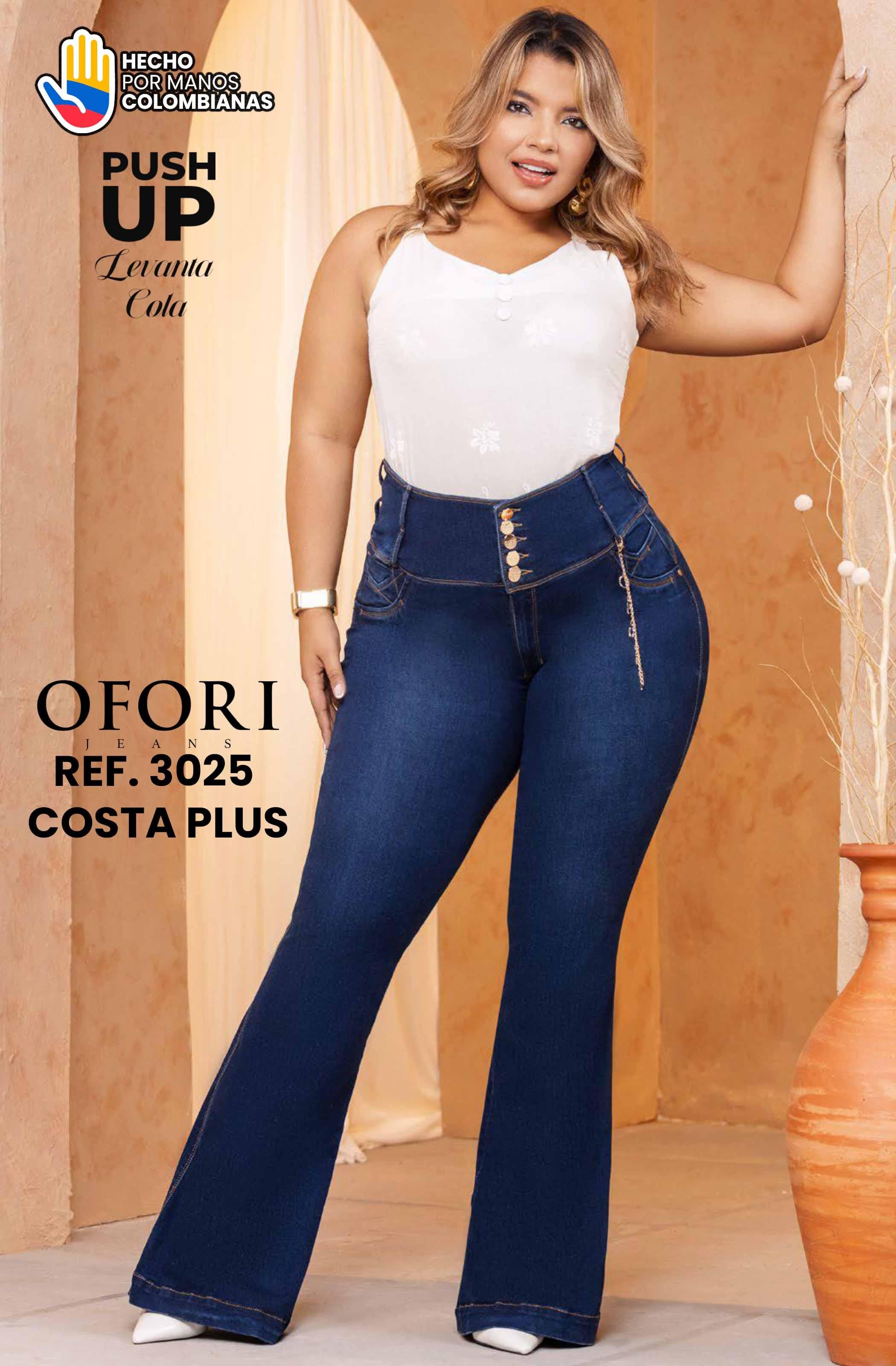 Ref. 8521447 -3025 COSTA PLUS Jean Colombiano sin Bolsillos Push Up - Ropa Colombiana