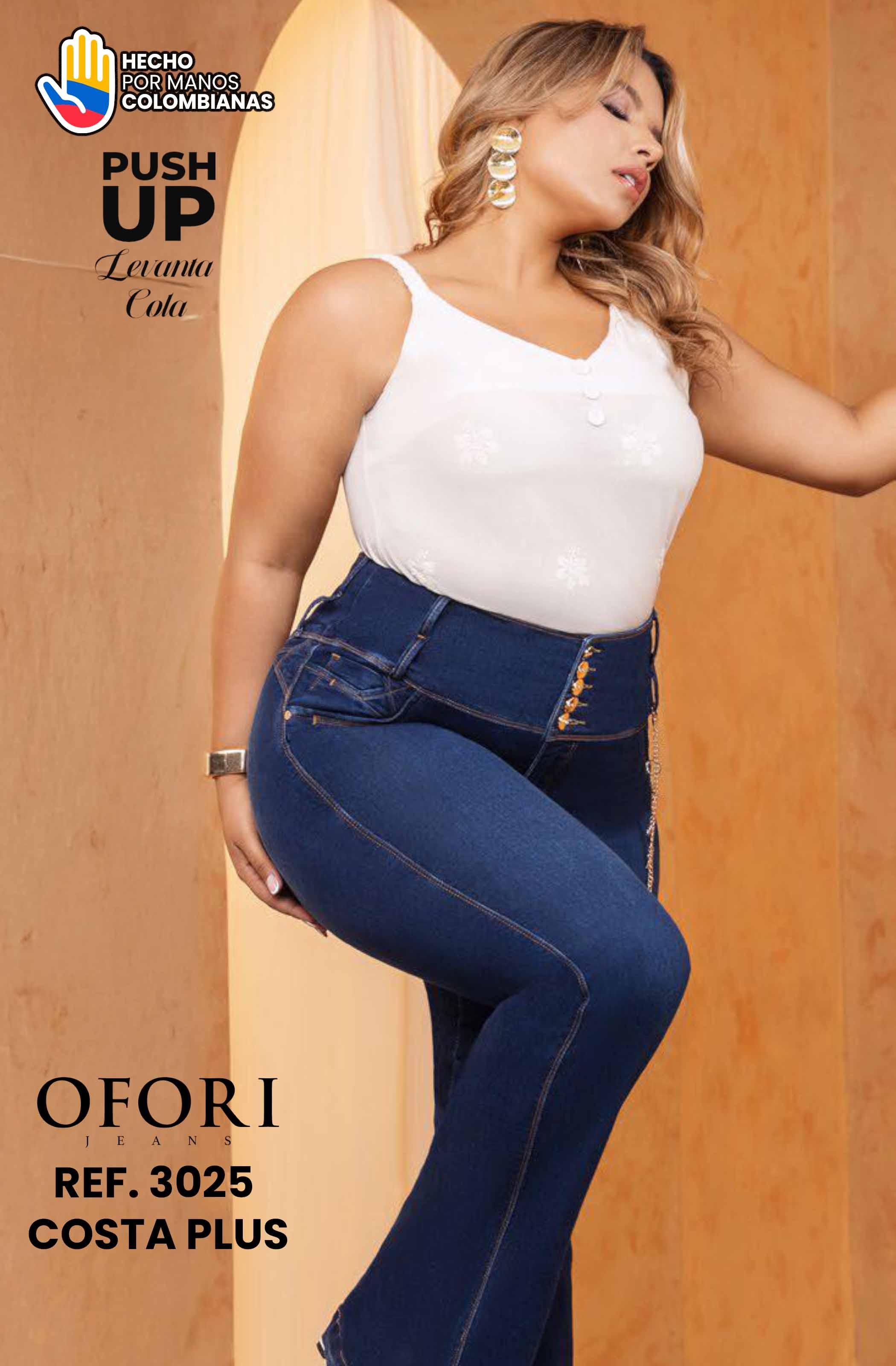 Ref. 8521447 -3025 COSTA PLUS Jean Colombiano sin Bolsillos Push Up - Ropa Colombiana