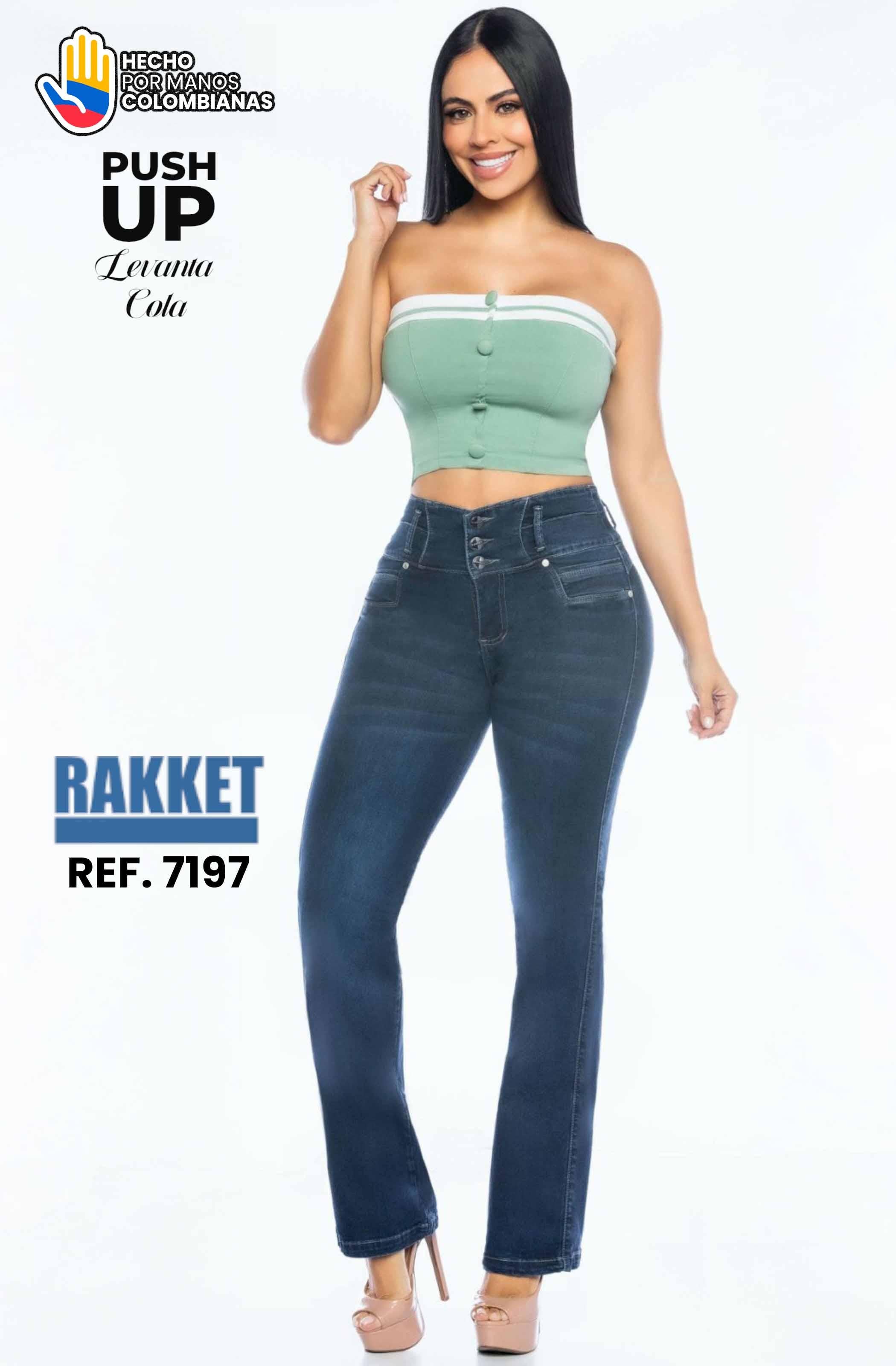 Ref. 006 -7197 Jean sin Bolsillos Colombiano Push Up - Ropa Colombiana