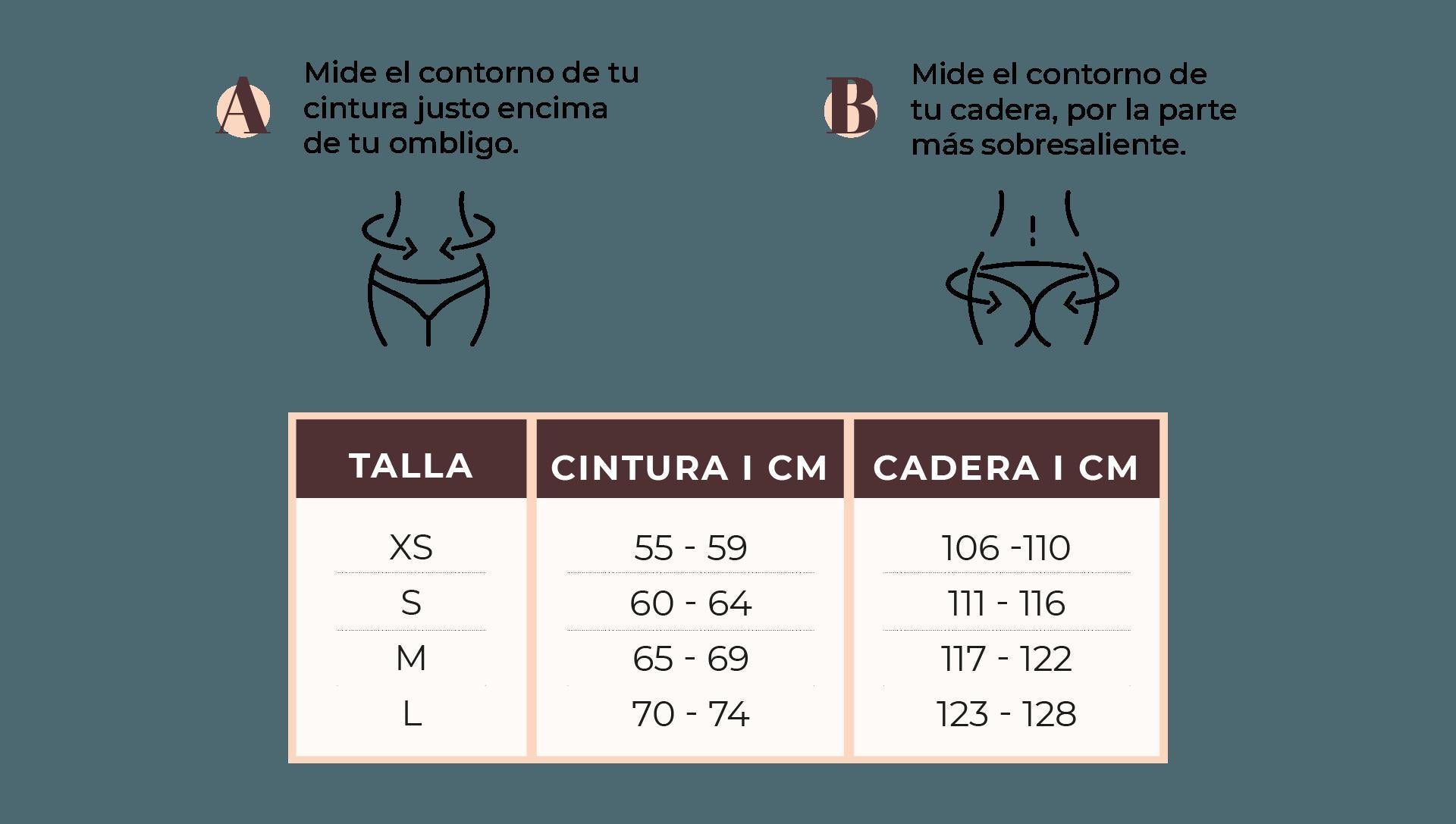 Ref. 019 -SH001SR Faja Short de control semi reloj de arena a la cintura con cola ultra invisible - Ropa Colombiana