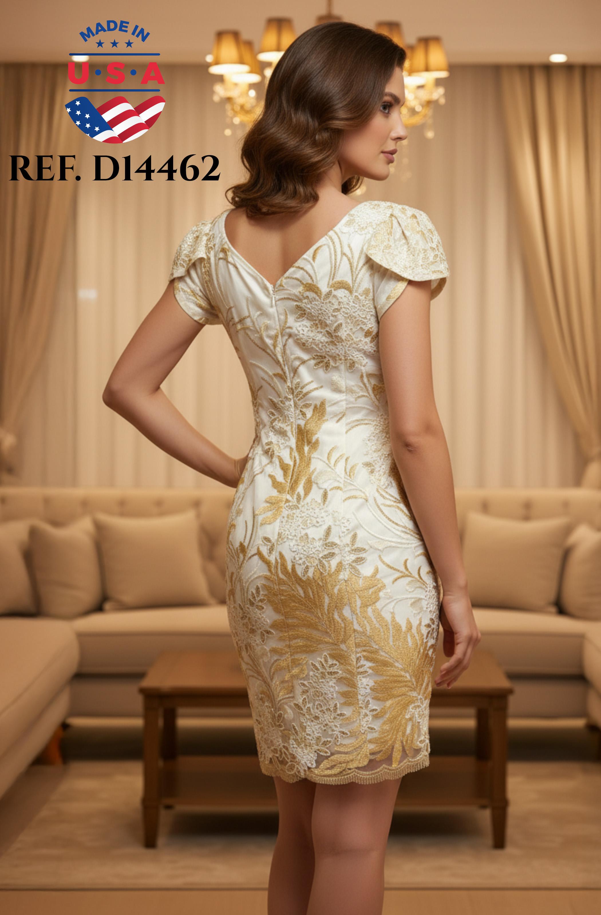Ref. 003 -D14462 Vestido Americano de Temporada, hermoso Bordado - Ropa Colombiana