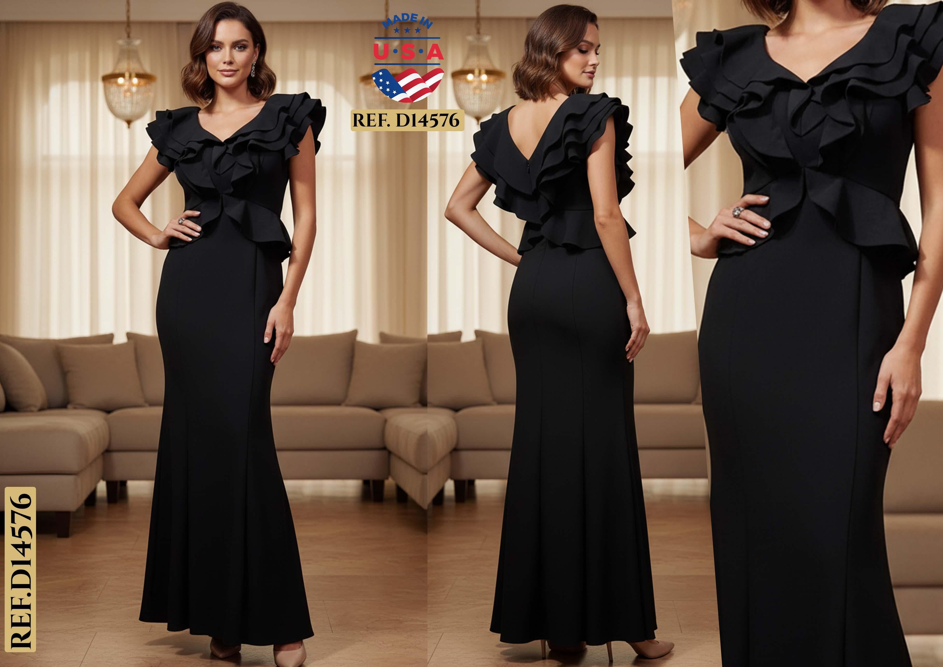 Ref. 003 -D14576 Vestido Americano de Moda - Ropa Colombiana