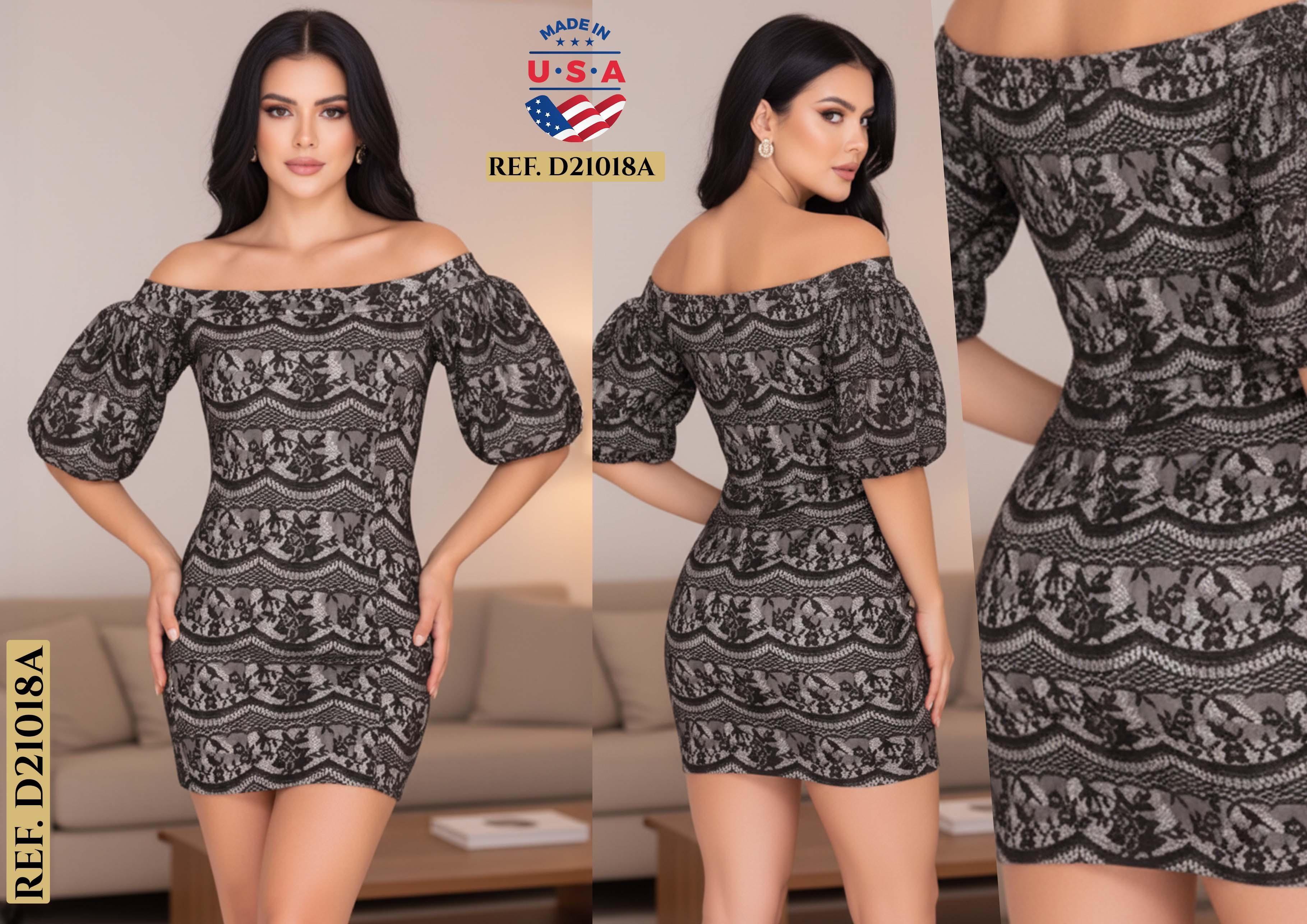 Ref. 003 -D21018A VESTIDO - Ropa Colombiana