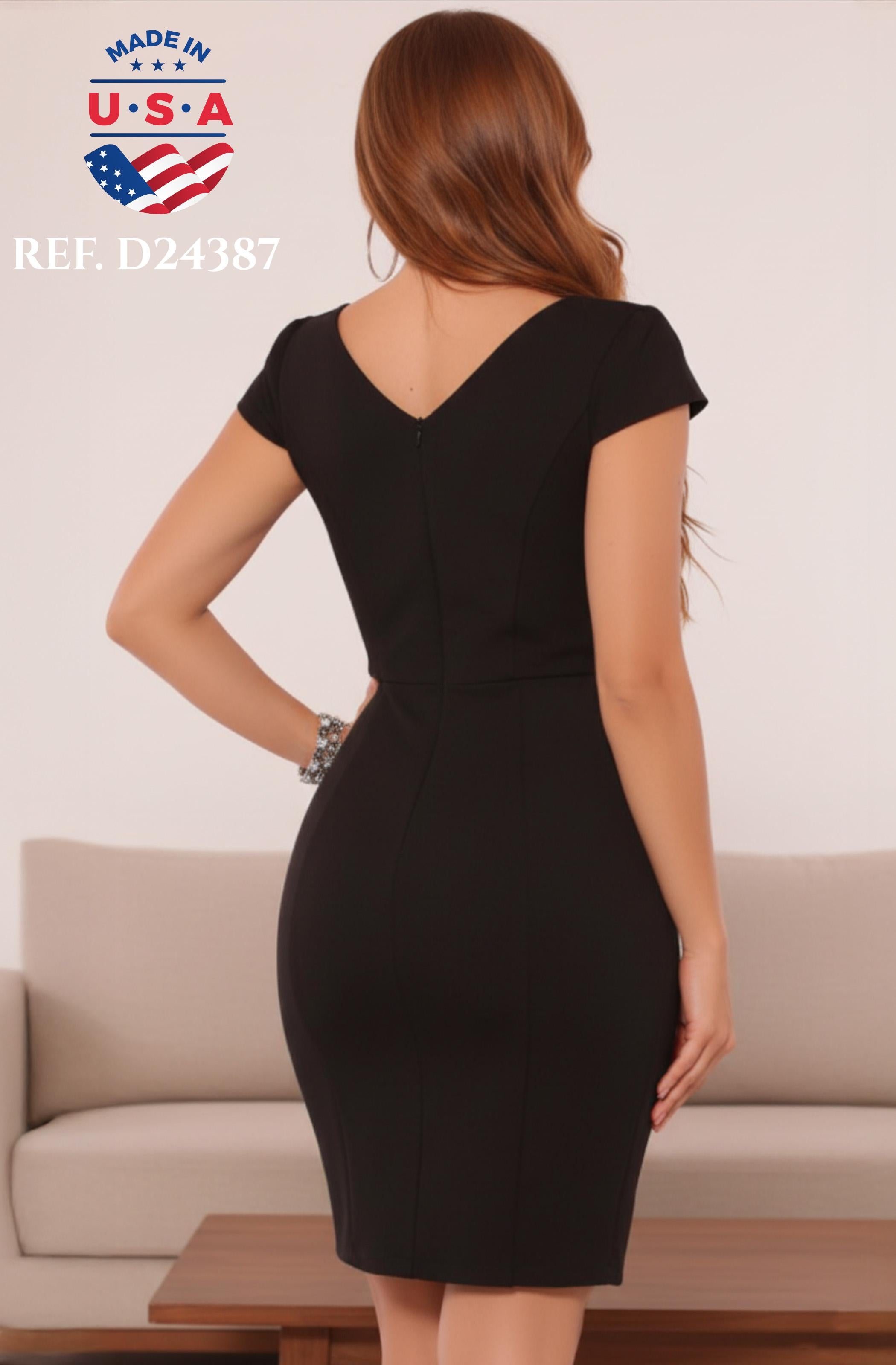 Ref. 003 -D24387 Vestido Corto Americano De Fiesta - Ropa Colombiana