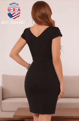 Ref. 003 -D24387 Vestido Corto Americano De Fiesta - Ropa Colombiana