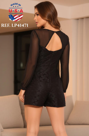 Ref. 003 -LP41471 ENTERIZO MANGA LARGA SHORT - Ropa Colombiana