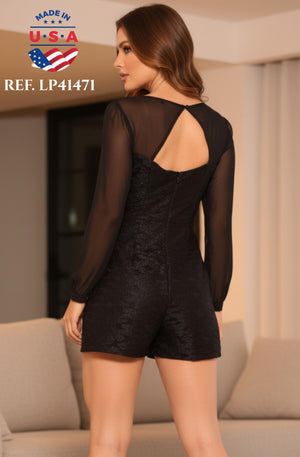 Ref. 003 -LP41471 ENTERIZO MANGA LARGA SHORT - Ropa Colombiana