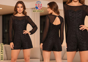 Ref. 003 -LP41471 ENTERIZO MANGA LARGA SHORT - Ropa Colombiana