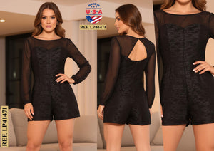 Ref. 003 -LP41471 ENTERIZO MANGA LARGA SHORT - Ropa Colombiana