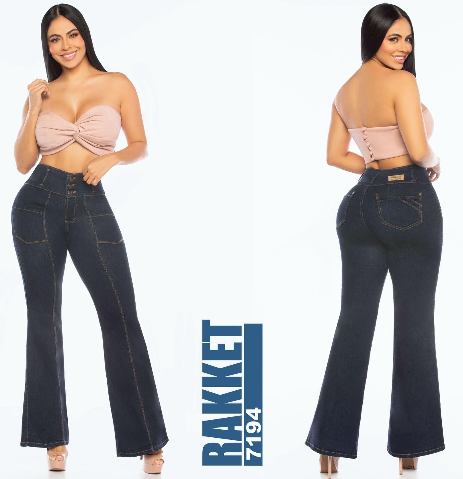Ref. 006 -7194 Jean con Bolsillos Colombiano Push Up - Ropa Colombiana
