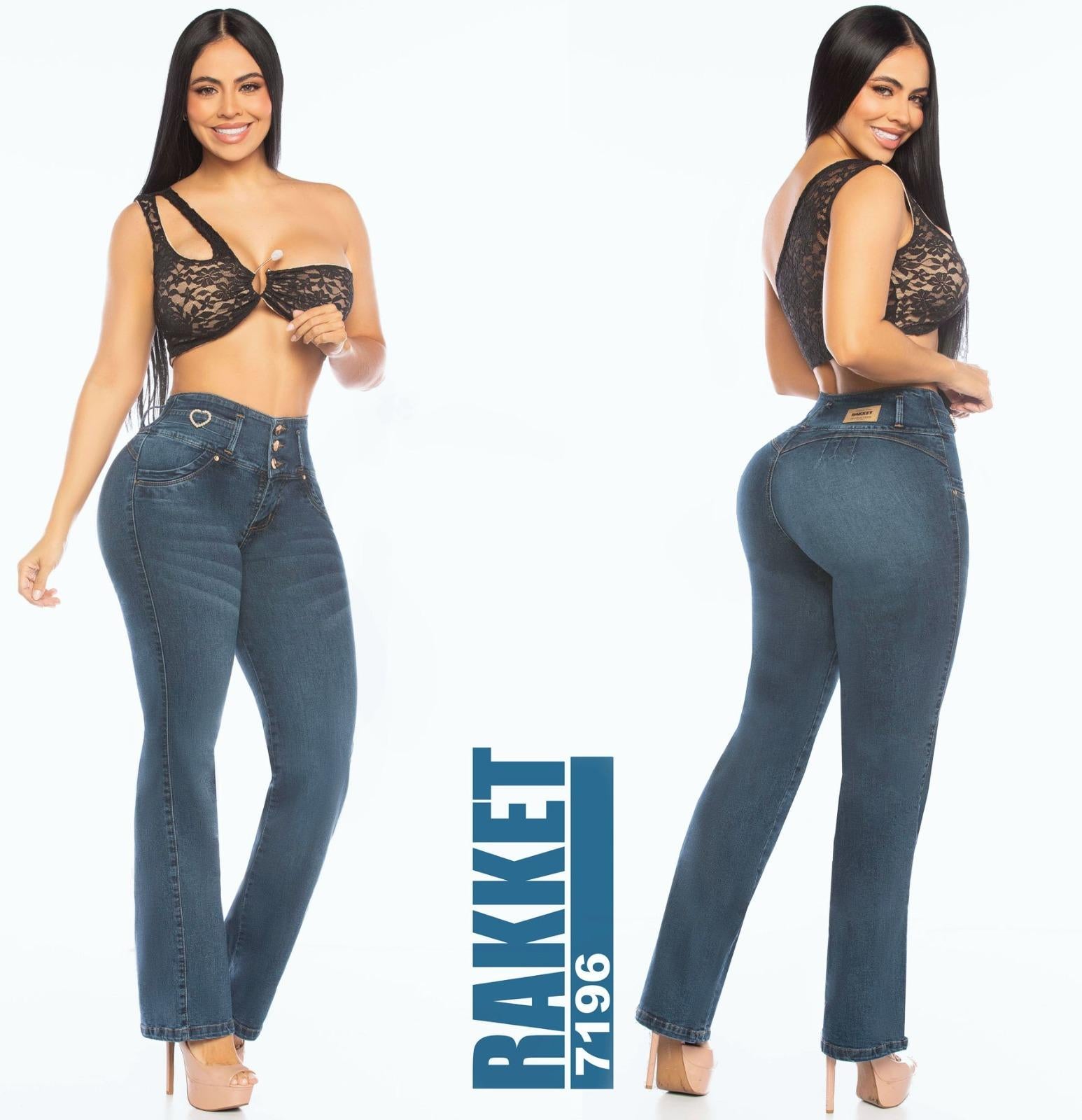 Ref. 006 -7196 Jean sin Bolsillos Colombiano Push Up - Ropa Colombiana