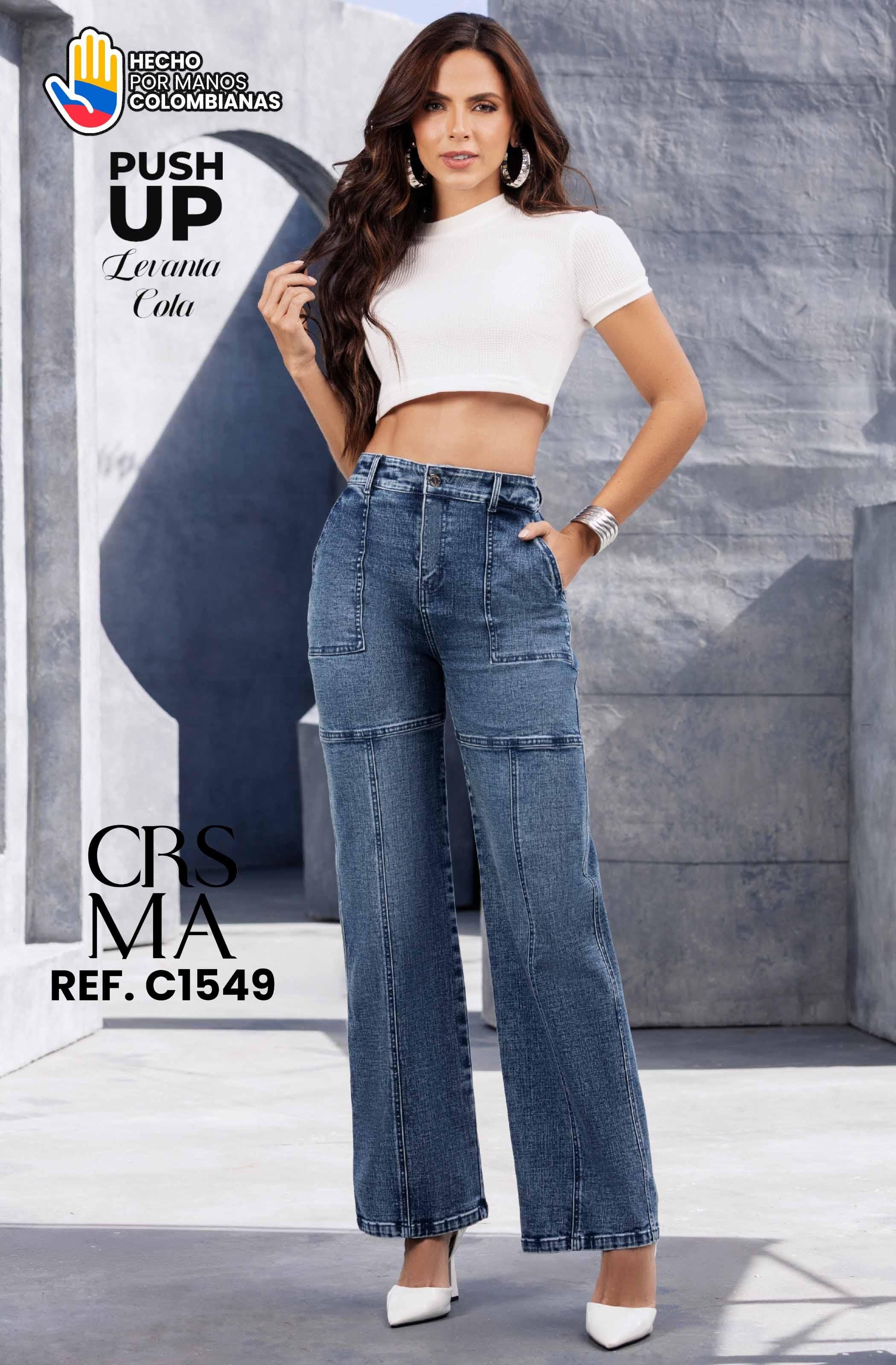 Ref. 070 -C1549 Jean con Bolsillos Colombiano Push Up - Ropa Colombiana
