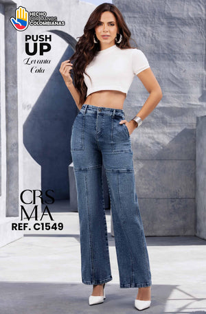 Ref. 070 -C1549 Jean con Bolsillos Colombiano Push Up - Ropa Colombiana
