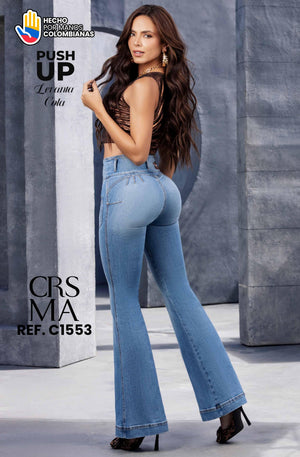 Ref. 070 -C1553 Jean sin Bolsillos Colombiano Push Up - Ropa Colombiana