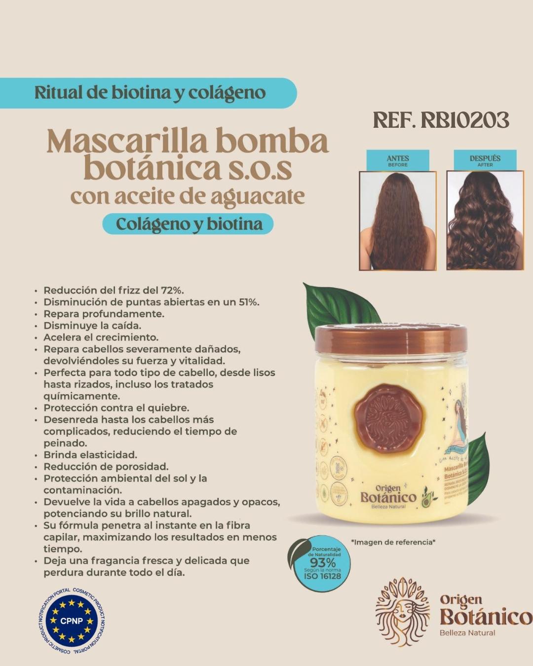 Ref. 086 -RB10203 Mascarilla Bomba SOS 400ml - Ropa Colombiana