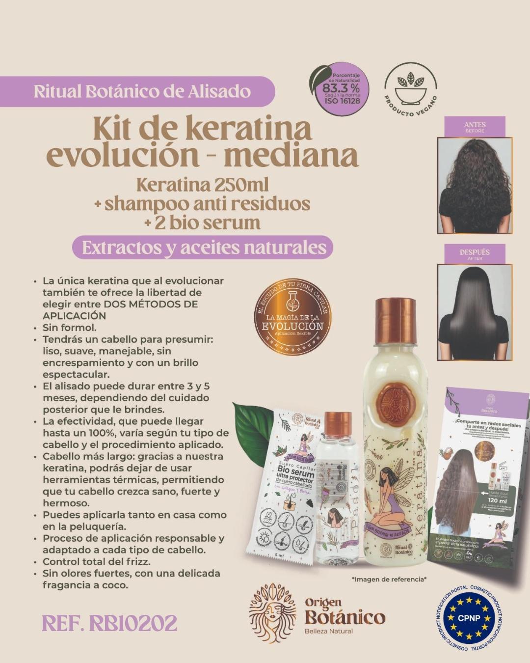 Ref. 086 -RB10202 Kit Keratina 250ml - Ropa Colombiana