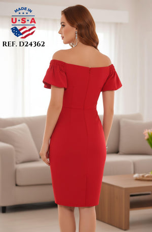 Ref. 003 -D24362 Hermoso Vestido Descotado de Fiesta - Ropa Colombiana