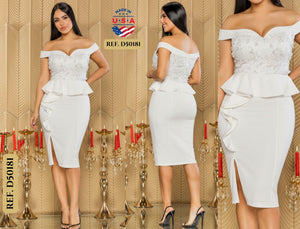 Ref. 003 -D50181 Vestido Corto para Fiesta, fino acabado - Ropa Colombiana