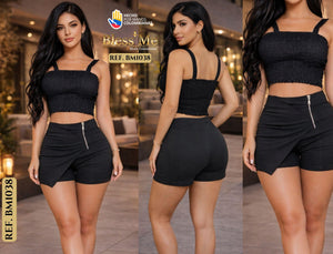 Ref. 082 -BM1038 Conjunto colombiano short - Ropa Colombiana