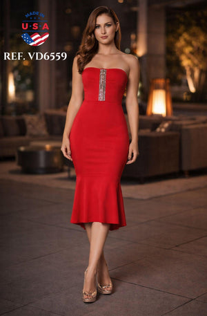 Ref. 003 -VD6559 VESTIDO DAMA - Ropa Colombiana
