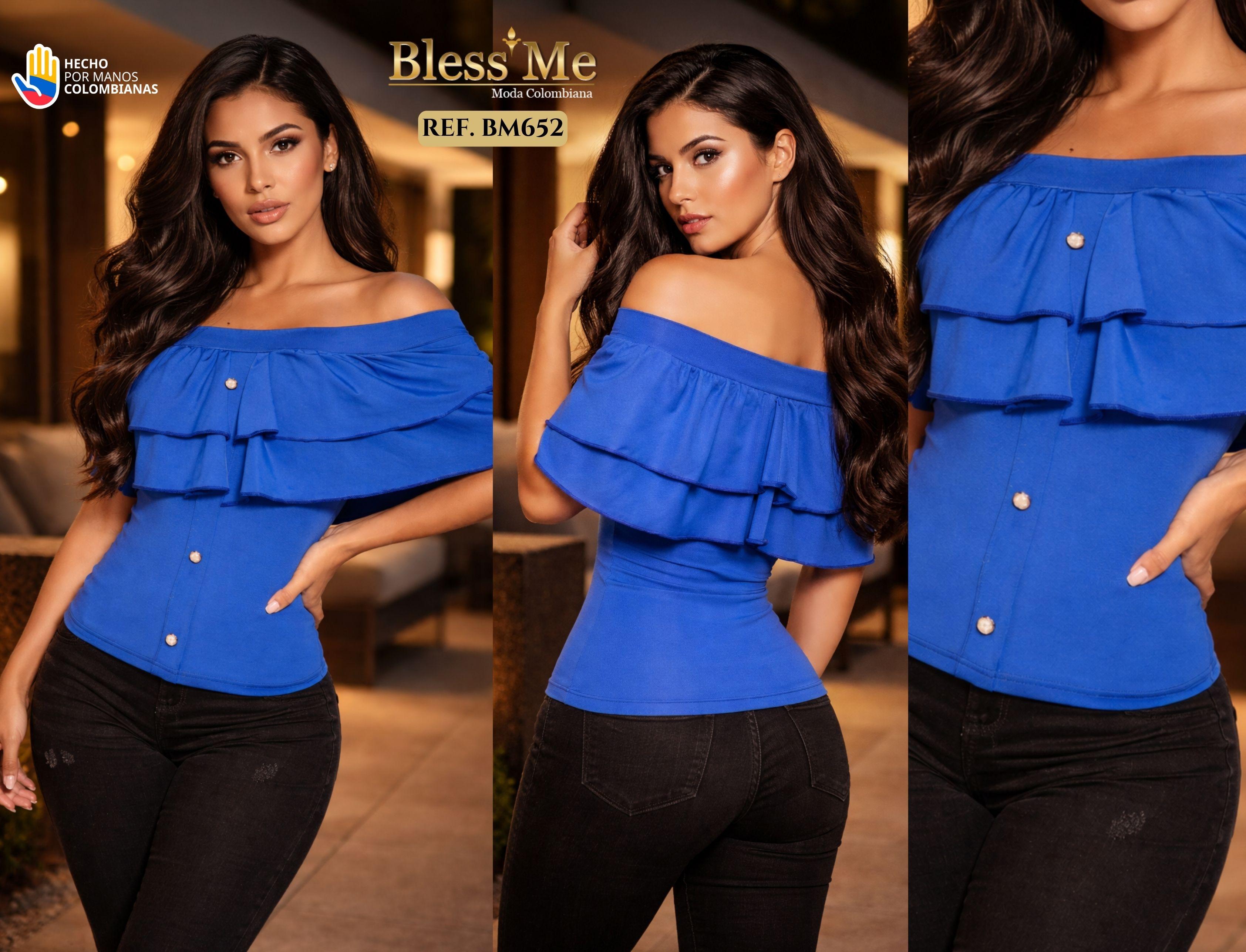 Ref. 071 -BM652 Blusa colombiana Bless me - Ropa Colombiana