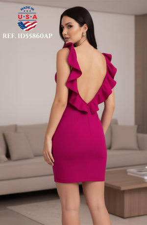 Ref. 003 -ID55860AP Vestido Corto Americano Para Fiesta - Ropa Colombiana