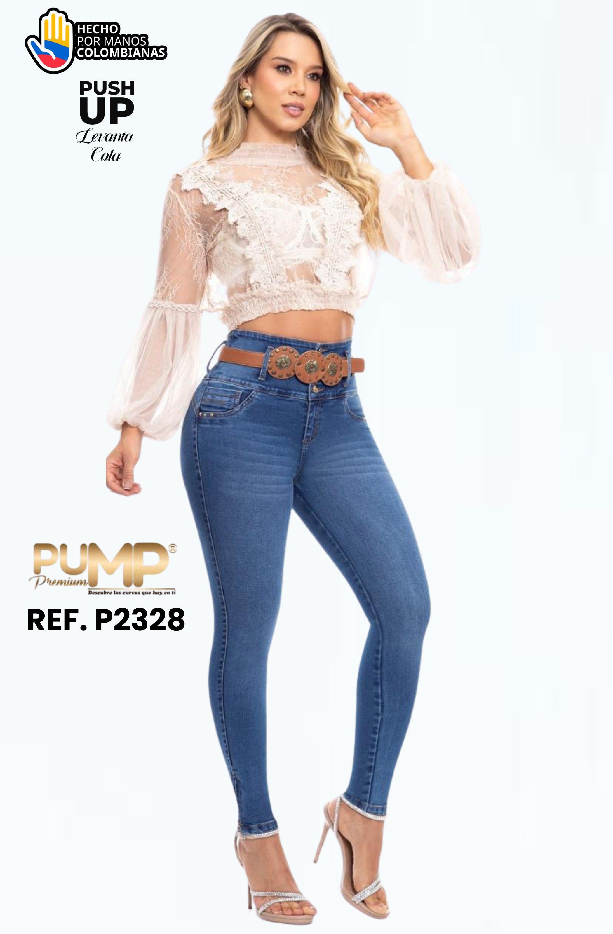 Ref. 063 -P2328 Jean con Bolsillos Push Up Colombiano - Ropa Colombiana