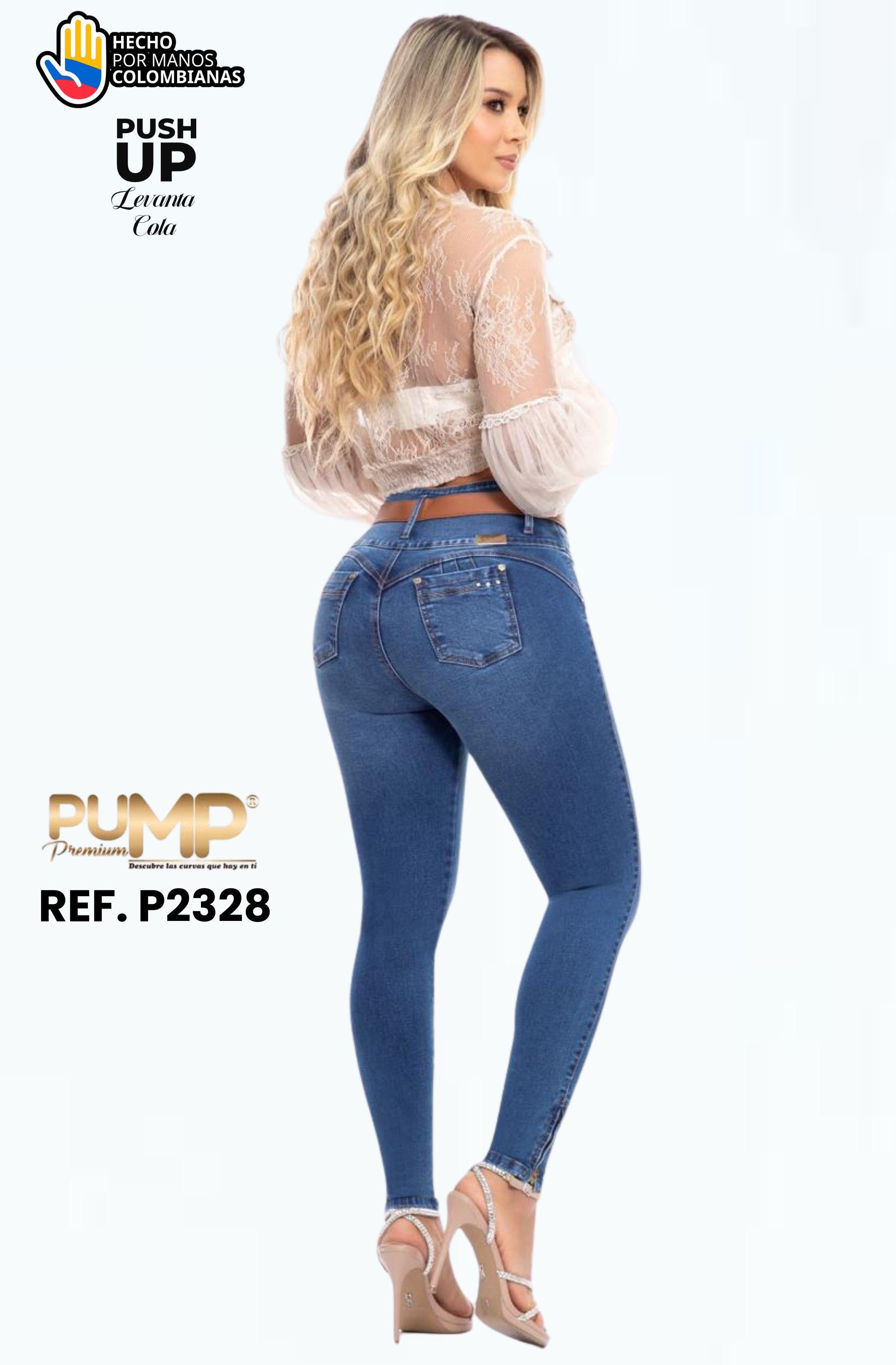 Ref. 063 -P2328 Jean con Bolsillos Push Up Colombiano - Ropa Colombiana