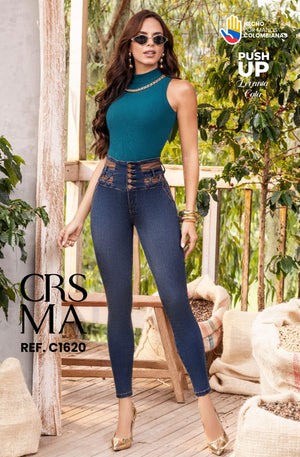 Ref. 070 -C1620 Jean sin Bolsillos Push Up Colombiano - Ropa Colombiana