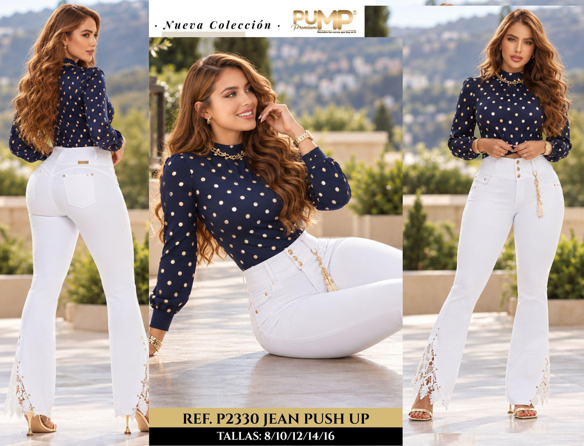 063 -P2330 Jean Push Up con Bolsillos - Ropa Colombiana