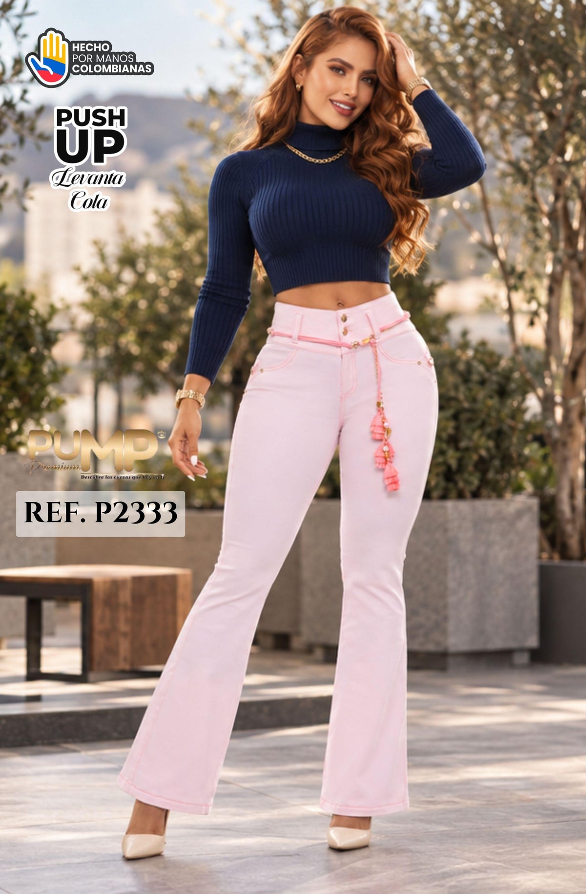 063 -P2333 Jean Push Up con Bolsillos - Ropa Colombiana