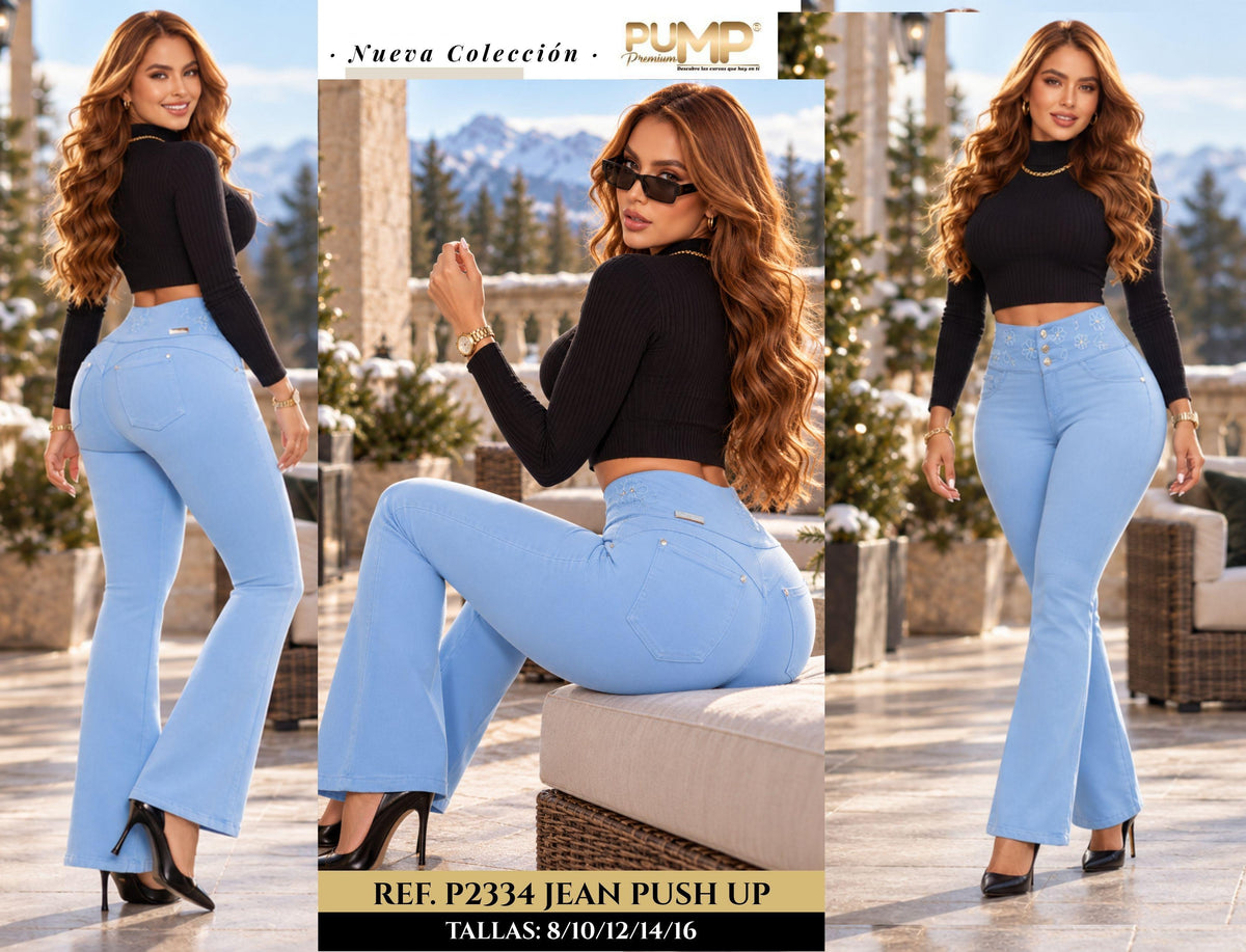 063 -P2334 Jean Push Up con Bolsillos - Ropa Colombiana