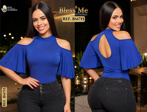 Ref. 082 -BM715 Blusa manga larga colombiana - Ropa Colombiana
