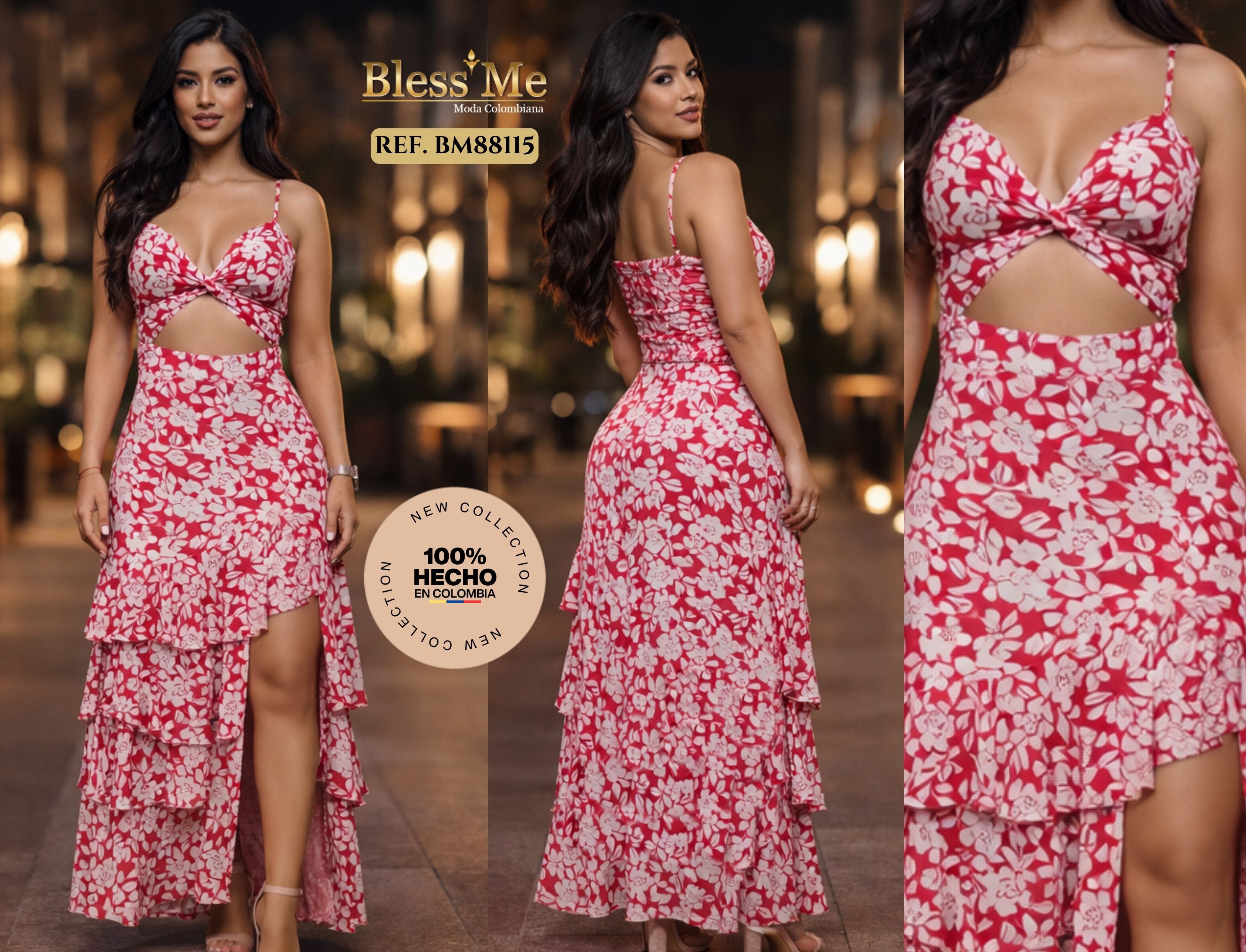Ref. 87452 -BM88115 Vestido de Fiesta Largo - Ropa Colombiana