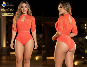 Ref. 058 -BM974 Body reductor con latex moda colombiana - Ropa Colombiana