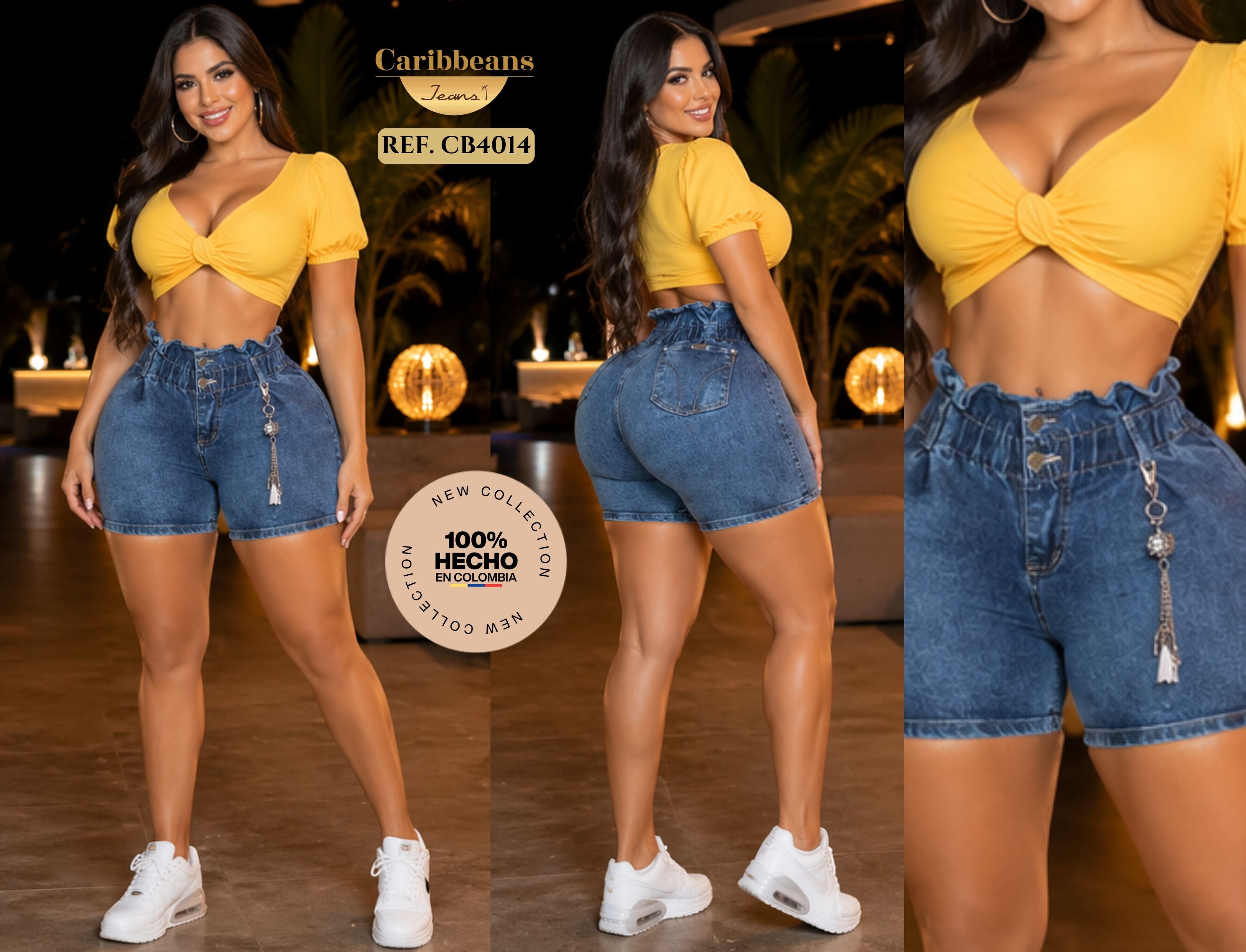 Ref. 041 -CB4014 Short colombiano push up - Ropa Colombiana