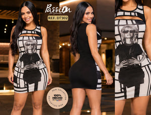 Ref. 030 -D7302 Vestido Colombiano Sexy - Ropa Colombiana