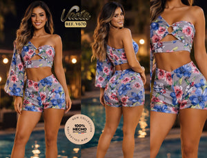 Ref. 049 -V670 Conjunto short - Ropa Colombiana